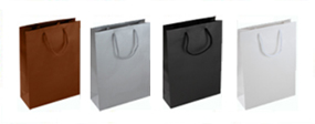 Small Matt Laminated Paper Bags with Rope Handles-15x20x8cm